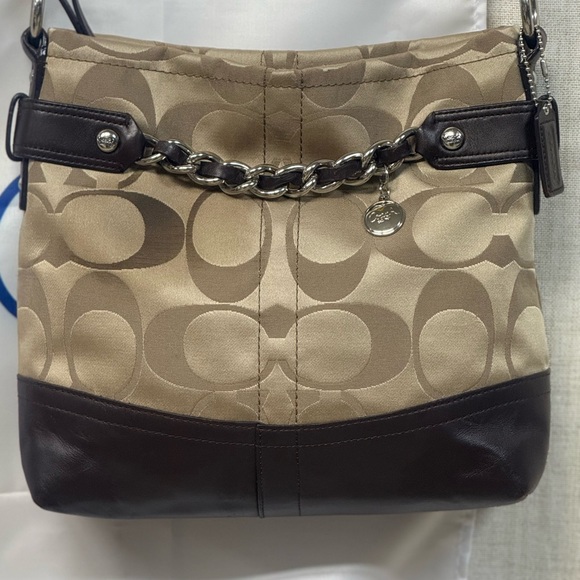 Coach Tan and Black Shoulder Bag - Picture 3 of 14